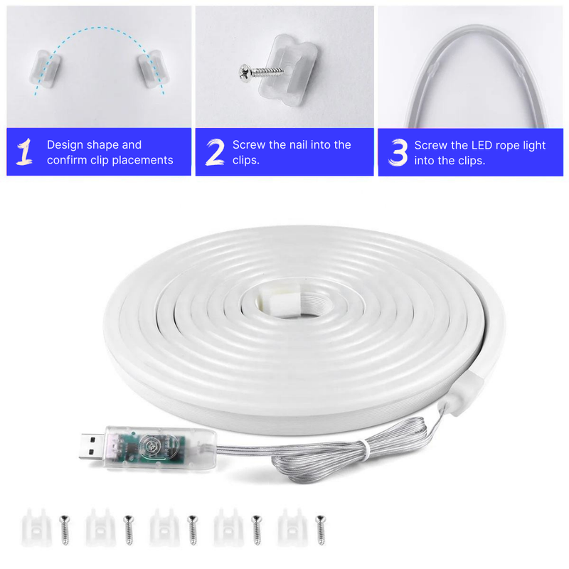 Funkisto Smart LED Neon Light | Remote & App controlled | For Aesthetic, Festive vibes, diwali decor